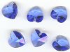 1 14mm Sapphire Swarovski Heart